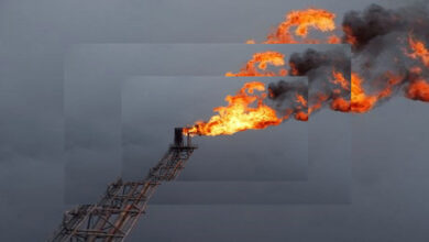 خاموشی یکی از مشعل‌های منطقه‌ی نفتی بهرگان پس از شصت‌سال